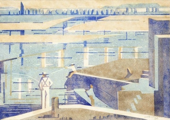 Edith Lawrence print 'On the Loire' from the Grosvenor School